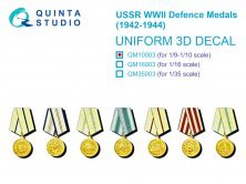 1/10 USSR WWII Defence Medals for 1942-1944