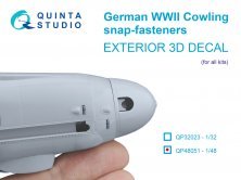 1/48 German WWII Cowling Snap-Fasteners