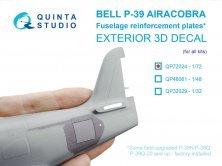 Quinta Studio Plaques Renfort Fuselage P-39 Airacobra 1/72