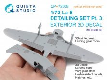 Quinta Studio La-5 Detailing Set Part 3 1/72 Zvezda Quinta Studio La-5 Detailing Set Part 3 1/72 Zvezda