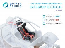 1/24 Sparco 6-point Racing Harness 3+2, red 1/24 Sparco 6-point Racing Harness 3+2, red