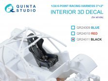 1/24 Sparco 6-point Racing Harness 3+2, black 1/24 Sparco 6-point Racing Harness 3+2, black