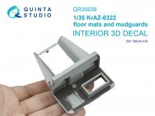 1/35 KrAZ-6322 floor mats and mudguards for Takom