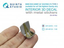 Ceintures de s�curit� avion Arm�e Rouge WWII 1/32 boucles m�tal