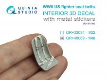 1/48 WWII US seat belts with metal buckles