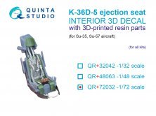 1/72 K-36D-5 ejection seat for for Su-35, Su-57 aircraft