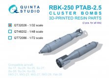 QUINTA STUDIO 1/32 Bombes Grappe RBK-250 PTAB-2.5M QUINTA STUDIO 1/32 Bombes Grappe RBK-250 PTAB-2.5M