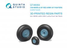 1/48 WWII Russian fighter wheels radial tread