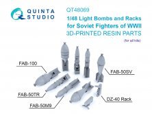 1/48 FAB-100 and FAB-50 family bombs, DZ-40 racks for fighters