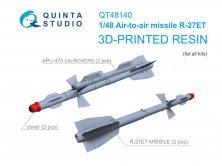 Quinta Studio Missiles AA R-27ET avec lanceurs 1/48