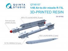 Quinta Studio R-73L Missiles AA avec Lanceurs 1/48