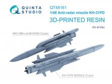 Quinta Studio Missiles KH-31PD Anti-radar 1/48 x2
