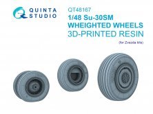 1/48 Su-30SM Wheels set with weighted tires for Zvezda