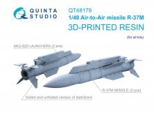 Quinta Studio R-37M Missiles AA avec Lanceurs 1/48 x2