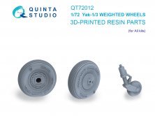 1/72 Yakovlev Yak-1/Yak-3 Weighted wheels for Zvezda