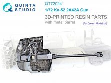 1/72 Ka-52 2A42 gun with metal barrel for Dream Models