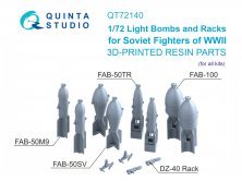 QUINTA STUDIO Bombes FAB-100/50 & Racks DZ-40 1/72