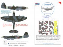 1/48 Supermarine Spitfire Mk.24 camouflage pattern paint mask