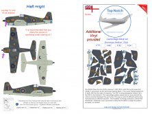 1/72 Grumman Hellcat Fleet Air Arm Camouflage Paint mask pattern