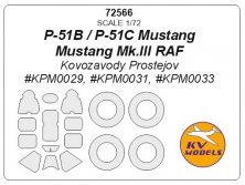 1/72 North-American P-51 Mustang masks