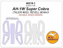 1/48 Bell AH-1W Super Cobra masks Double sided for Italeri
