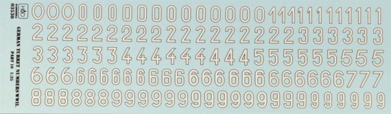1/35 Decal German Turret numbers WWII N.10