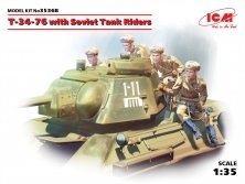 1/35 Soviet T-34/76 with 4 x Soviet Tank Rider figures