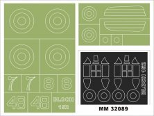 Montex Paint Masks MB.152C1 1/32 Canopy Azur