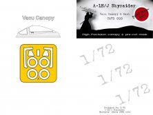 1/72 Douglas A-1H Skyraider Vacu Canopy & Mask for Hasegawa