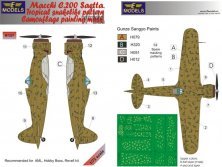 1/72 Macchi C.200 Saetta Tropical snakelike Camouflage masks