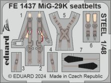 1/48 MiG-29K seatbelts STEEL for Hobby Boss