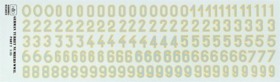 1/35 Decal German Turret numbers WWII N.2