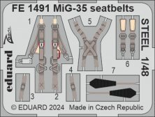 1/48 MiG-35 seatbelts STEEL for Hobby Boss