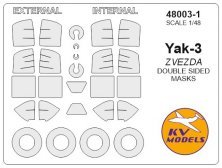 1/48 Yakovlev Yak-3 Double-sided masks + wheels masks