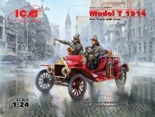 1/24 Model T 1914 Fire Truck with Crew