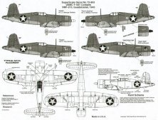 Microscale D�calcomanies F4U-1 Corsair USMC 1/72
