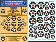 Yellow Wings US Nationalabzeichen Decals 1919-1942 1/32