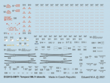 1/32 Hawker Tempest Mk.V stencils