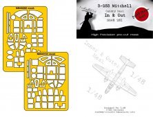 1/48 North-American B-25B Mitchell mask for Academy and Accurate