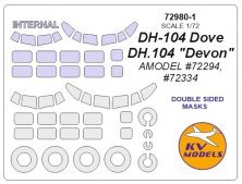 1/72 De Havilland DH-104 Dove, DH.104 Devon Double-sided masks