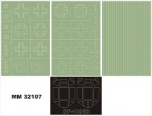 Montex Bf-109E-3 1/32 Trumpeter Canopy Frame Paint Masks