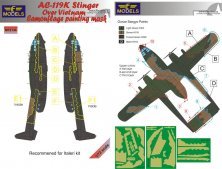 1/72 Mask AC-119K Stinger over Vietnam Camouflage pattern
