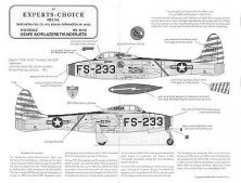 Décals 1/48 Republic F-84E Thunderjet Skyblazers Décals 1/48 Republic F-84E Thunderjet Skyblazers