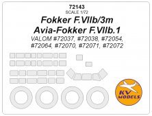 1/72 Fokker F.VII + wheels masks