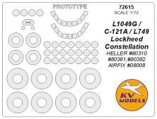 1/72 Constellation L-1049G, C-121A, L-749 + prototype masks