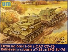 1/72 TRACTOR on T-34 w / SU-76