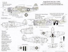 Microscale D�calcomanies P-47D Thunderbolt Razorback 1/72