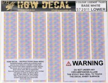 1/72 Decals 5-colour LOZENGE faded base white LOWER