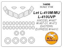1/144 Let L-410 + side windows on fuselage and wheels masks