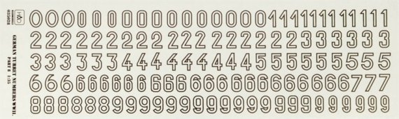 1/35 Decal German Turret numbers WWII N.8